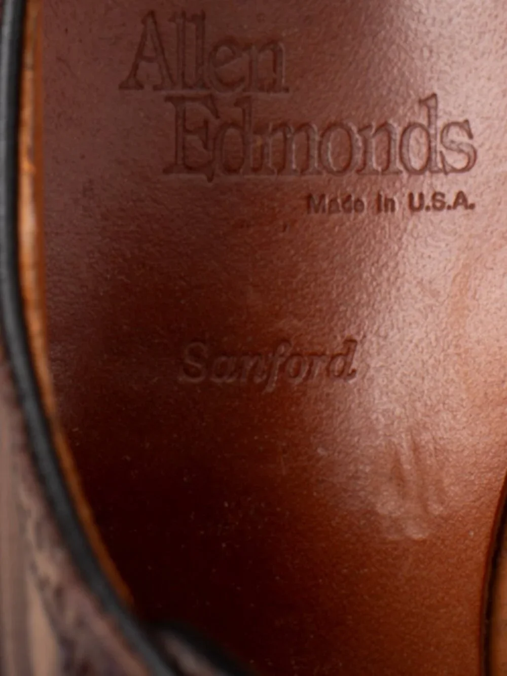 Allen Edmonds Sanford Cap Toe Shoes Men's 9.5 EEE Burgundy Leather USA